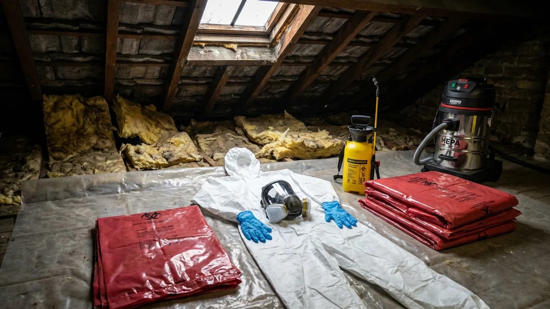 Biohazard cleaning and decontamination setup in Bradford property