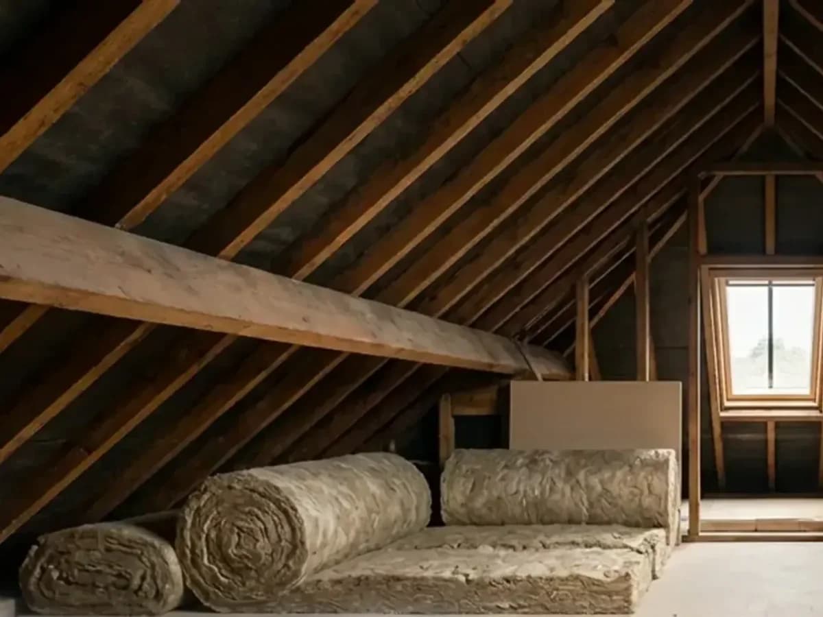 Contaminated loft insulation checked before loft clearance in Bradford